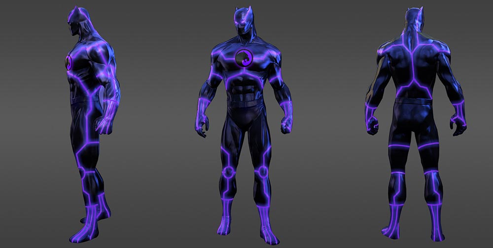 Black Panther with Vibranium suit | Black panther superhero, Black panther  costume, Black panther